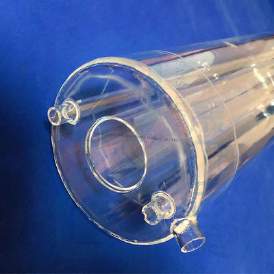 Op maat gesmolten siliciumkwarts glasfles met gewricht