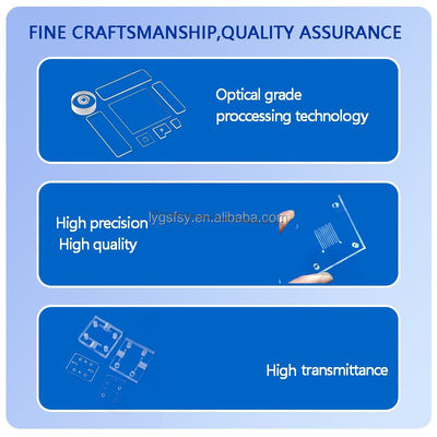 Doorzichtige kwartsglasplaat met een hoge lichtdoorlatendheid, hoge temperatuurweerstand en corrosiebestendigheid voor technische toepassingen