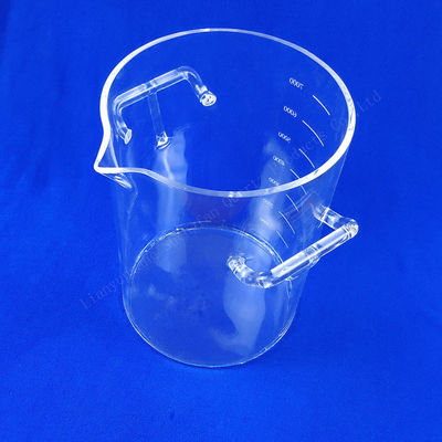 Fabrieksproducten van kwartsglasbekers en kwartsware Hoogtemperatuurbestendige Corrosiebestendige