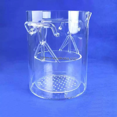 2.2g/cm3 Dichtheid Hoogtemperatuur Corrosiebestendige Doorzichtige Kwartsglasbeker Voor Industrieel Gebruik