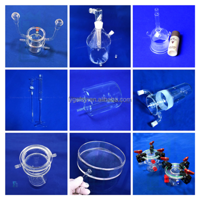 Op maat gemaakte 50 ml tot 5000 ml kwartsglasreactor Vacuüm kwartsfotochemische reactor