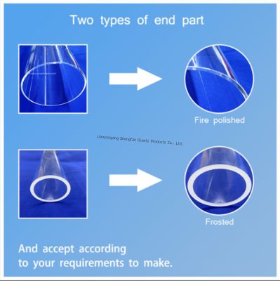 Helder transparante kwartsglazen buis met een dichtheid van 2,2 g/cm3 en een smeltpunt van 1732℃