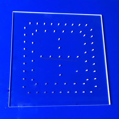 Processing Laser Drilling Transparent Quartz Glass Plate With Hole