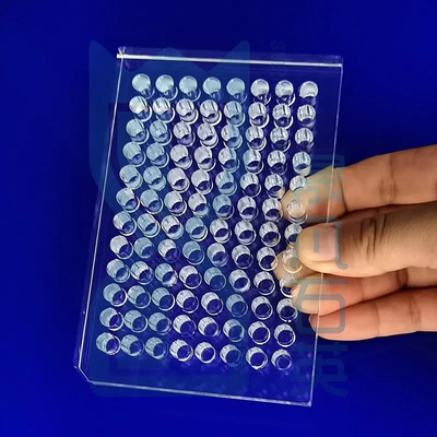 96-wells kwartsglazen hemagglutinatieplaat microplaat 96-microwell platen gesmolten kwartsplaat kwartsglasplaat