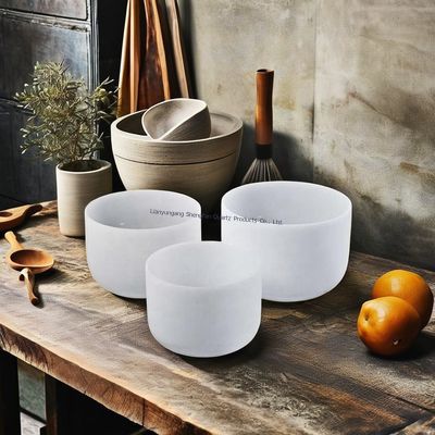 7 Chakra Balans Kwarts Zangkom met 12 Muzikale Noten en Hoge Temperatuurbestendigheid voor Meditatie