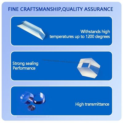 Hoge Temperatuur Gesmolten Silica Kwartsglasplaat Heldere Kwartsglassubstraat Voor UV-lamp