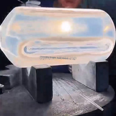 Hoge Temperatuur Gesmolten Silica Kwartsglas Buis met Flens voor Fotovoltaïsche en Halfgeleider Toepassingen