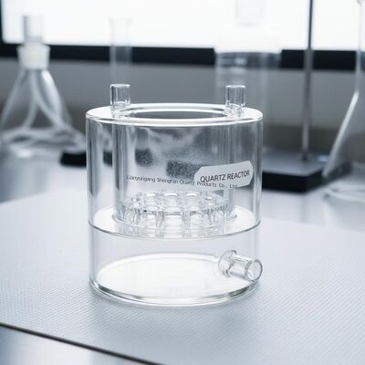 Op maat gemaakte corrosiebestendige hoogtransparante dubbelschaal kwartsreactor voor glaswerk van wetenschapslaboratoria