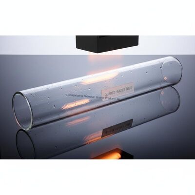 Op maat gemaakte hittebestendige kwartsglazen buis met grote diameter en hoge zuiverheid SiO2>99,99%