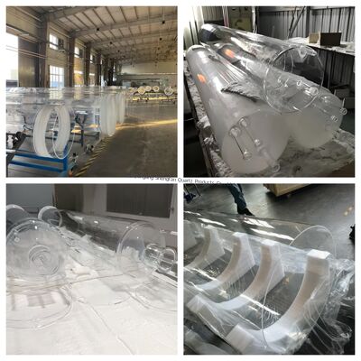 Hoge zuiverheid 99,99% transparante kwartsglasbuis voor industriële toepassingen