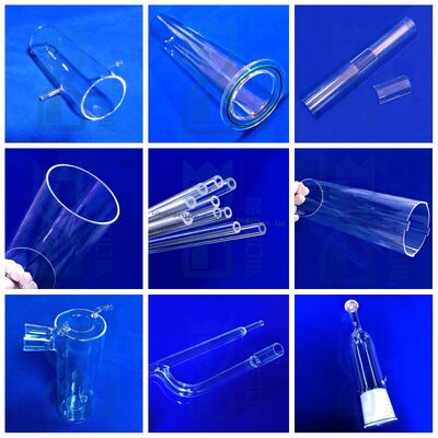 Gesmolten Silicakristal Kwartsglas Buis met 1100°C Werktemperatuur, 99,99% SiO2 Zuiverheid en Hoge Lichtdoorlatendheid