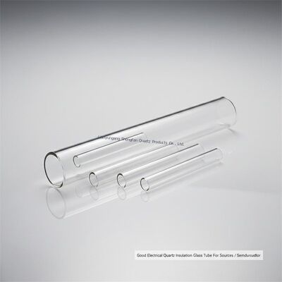Goede elektrische isolatie, hoge hittebestendigheid, kwartsglazen buis met hoge lichtdoorlatendheid voor halfgeleidertoepassingen