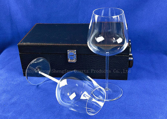 SIO2 rode Wijn1100℃ Kwarts Crystal Glass For Family Dinner