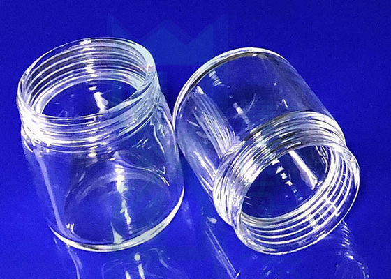 Pas 2.2g/Cm3-de Flessen Duidelijke Vlakke Bodem van het Kwartsglas met Schroefdraadmond aan