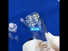 Corrosiebestendige kwartsglazen fles met schroefdop, transparant