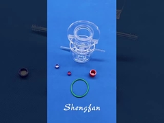 Op maat gemaakte dubbellaagse fotokatalytische reactor Transparant kwartsglazen instrument P