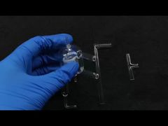 Gesmolten silicium wetenschappelijk laboratoriumglaswerk kwarts Graham-condensor 99,9% SiO2-gehalte anti-corrosie