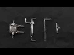 Gesmolten silicium wetenschappelijk laboratoriumglaswerk kwarts Graham-condensor 99,9% SiO2-gehalte anti-corrosie